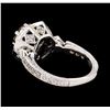 Image 3 : 0.92 ctw Brown and White Diamond Ring - 14KT White Gold