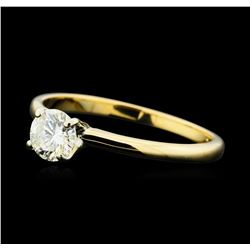 0.50 ctw Diamond Solitaire Ring - 14KT Yellow Gold