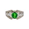 Image 2 : 2.12 ctw Tsavorite and Diamond Ring - 14KT White Gold