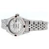 Image 8 : Rolex Ladies SS Diamond Lugs MOP VS Diamond And Ruby Datejust Wristwatch