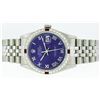 Image 2 : Rolex Stainless Steel Purple Roman Diamond and Ruby DateJust Men's Watch