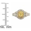 Image 4 : 0.54 ctw Yellow and White Diamond Ring - 18KT White and Yellow Gold