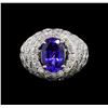 Image 2 : 14KT White Gold 3.04 ctw Tanzanite and Diamond Ring