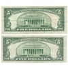 Image 2 : 1953 $5 Silver Certificate Currency Lot of 2