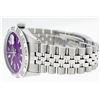 Image 5 : Rolex Stainless Steel Purple Index Pyramid Diamond DateJust Men's Watch