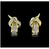 Image 1 : 18KT Yellow Gold 1.76 ctw Diamond Earrings