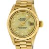 Image 1 : Rolex 18KT Gold President Diamond DateJust Ladies Watch