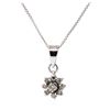 Image 2 : 0.25 ctw Diamond Pendant with Chain - 14KT White Gold