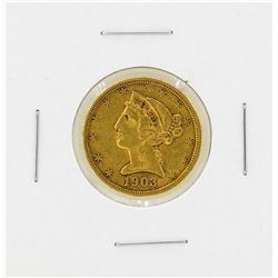 1903S $5 Liberty Head Gold Coin