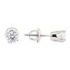Image 2 : 0.65 ctw Diamond Stud Earrings - 14KT White Gold