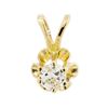 Image 1 : 0.15 ctw Diamond Pendant - 14KT Yellow Gold