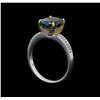 Image 4 : 18KT Two-Tone Gold 3.07 ctw Tanzanite and Diamond Ring