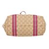 Image 4 : Gucci Beige Brown Monogram Canvas Pink Leather Tote Shoulder Bag