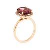 Image 4 : 4.20 ctw Rubellite And Diamond Ring - 14KT Rose Gold