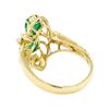 Image 3 : 0.90 ctw Emerald And Diamond Ring - 14KT Yellow Gold