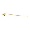 Image 2 : 0.25 ctw Sapphire and Diamond Stick Pin - 10KT Yellow Gold