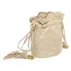 Image 2 : Chanel Beige Quilted Lambskin Leather Drawstring Tassel Small Shoulder Bag