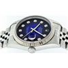 Image 7 : Rolex Mens SS Blue Vignette Diamond Datejust Quickset Wristwatch