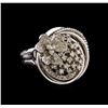 Image 1 : 14KT White Gold 0.76 ctw Diamond Ring