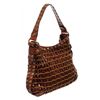 Image 3 : Kooba Brown Leather Rope Woven Studded Hobo Shoulder Bag