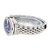 Image 3 : Rolex Ladies Stainless Steel Blue Vignette Diamond And Sapphire Datejust Wristwa