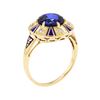 Image 4 : 2.80 ctw Sapphire And Diamond Ring - 14KT Yellow Gold