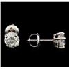 Image 2 : 1.42 ctw Diamond Stud Earrings - 14KT White Gold