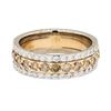 Image 2 : 1.25 ctw Brown and White Diamond Band - 18KT Rose And White Gold