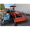 Image 2 : 2007 KUBOTA B3030 TRACTOR, ORANGE, SERIAL #565227 WITH LA403 FRONT END LOADER, BH75 BACKHOE