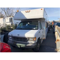 1996 FORD 2WHDR, WHITE, VAN, DIESEL, AUTOMATIC, VIN#1FDKE30F3THA53728, 221,306KMS, RD, TH, NO ICBC