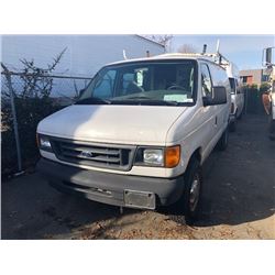 2003 FORD E250 3 DOOR SERVICE VAN, WHITE, GAS, AUTOMATIC, VIN#1FTNE24213HA65556, 68,925KMS, RD, NO