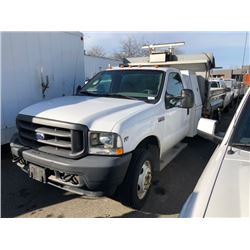 2003 FORD 2WHDR DUMP TRUCK, WHITE, GAS, AUTOMATIC, VIN#1FDXF46S73EC64168, 122,273KMS, RD, 1 ICBC