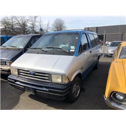 1993 FORD AEROSTAR MINIVAN, BLUE, GAS, AUTOMATIC, VIN#1FMDA41X3PZB19857, 301,097KMS,