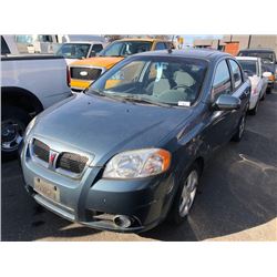 2009 PONTIAC G3 WAVE, 4 DOOR SEDAN, BLUE, GAS, MANUAL, VIN#3G2TX55E59L134517, 35, 915KMS,