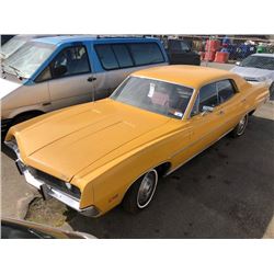 1971 FORD TORINO, YELLOW, 4 DOOR SEDAN, 3.0L V8, GAS, AUTOMATIC, VIN#1H32F149955, 47,799MILES, RD,