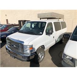 2010 FORD E350 11 PASSENGER STOWAWAY XLT SUPERDUTY, WITH ROOF CARRIER, VIN#1FBNE3BL0ADA06766,
