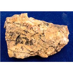 Miners Gold Mine Specimen, Midas, Nevada