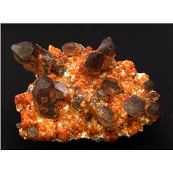 Spessartine and Quartz v. Smoky from China