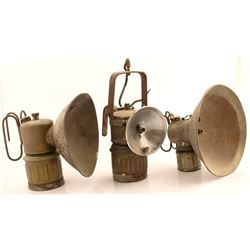 3 Superintendent Carbide Lamps