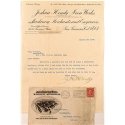 Joshua Hendy Iron Works LH & Pictorial Cover