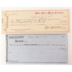 Early Virginia City Receipts