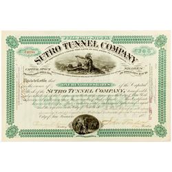 Sutro Tunnel Company Stock Certificate