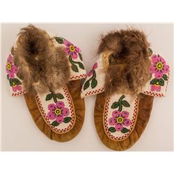 Mink Lined Beaded Moccasins