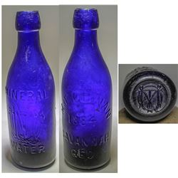 M. T. Quinan Cobalt Bottle