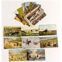 Cattle Drive Cowboy Postcard Collection