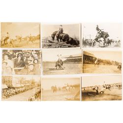 Nine Rodeo Real Photo Post Cards