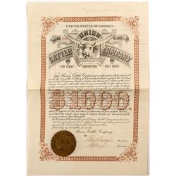 Union Cattle Company Bond