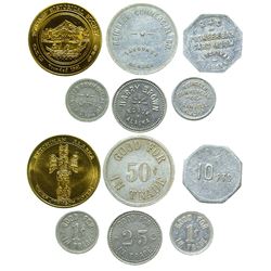 Six Alaska Tokens (Kobuk, Ketchican, Gambell)