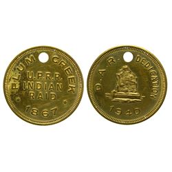 Plum Creek Indian Raid Token/Medal