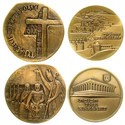 Two Large Copper Israeli Medals